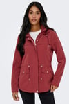 Onlnewstarline Regular Fit Kapüşonlu Cepli Mevsimlik Kadın Mont 15218612 KİREMİT