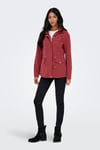 Onlnewstarline Regular Fit Kapüşonlu Cepli Mevsimlik Kadın Mont 15218612 KİREMİT