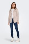 Onlnewstarline Regular Fit Kapüşonlu Cepli Mevsimlik Kadın Mont 15218612 AÇIK PEMBE