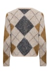 Onlnoeme Regular Fit Baklava Desenli Bisiklet Yaka Kadın Hırka 15378142 BEJ-CAMEL