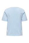 Onlonly % 100 Pamuk Regular Fit Bisiklet Yaka Kadın T Shirt 15270390 AÇIK MAVİ