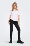Onlonly % 100 Pamuk Regular Fit Bisiklet Yaka Kadın T Shirt 15270390 BEYAZ