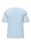 Onlonly % 100 Pamuk Regular Fit Bisiklet Yaka Kadın T Shirt 15270390 AÇIK MAVİ