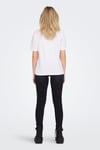 Onlonly % 100 Pamuk Regular Fit Bisiklet Yaka Kadın T Shirt 15270390 BEYAZ