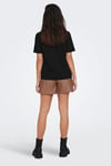 Onlonly % 100 Pamuk Regular Fit Bisiklet Yaka Kadın T Shirt 15270390 SİYAH