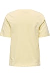 Onlonly % 100 Pamuk Regular Fit Bisiklet Yaka Kadın T Shirt 15270390 AÇIK SARI