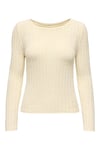 Onlpamela Slim Fit Bisiklet Yaka Örme Kadın Kazak 15363061 KREM