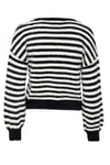 Onlpiumo Regular Fit Jakarlı Kadın Kazak 15235973 SİYAH-BEYAZ