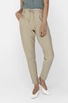 Onlpoptrash Çizgili Normal Bel Regular Fit Kadın Pantolon 15176615 BEJ