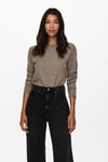 Onlrica Regular Fit Bisiklet Yaka Kadın Kazak 15204279 KAHVE
