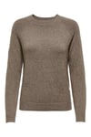 Onlrica Regular Fit Bisiklet Yaka Kadın Kazak 15204279 KAHVE