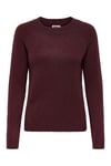 Onlrica Regular Fit Bisiklet Yaka Kadın Kazak 15204279 VİŞNE