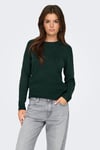 Onlrica Regular Fit Bisiklet Yaka Kadın Kazak 15204279 KOYU YEŞİL