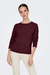 Onlrica Regular Fit Bisiklet Yaka Kadın Kazak 15204279 VİŞNE