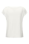 Onlrilla Regular Fit V Yaka Kısa Kollu Kadın T Shirt 15315776 KREM