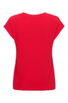 Onlrilla Regular Fit V Yaka Kısa Kollu Kadın T Shirt 15315776 KIRMIZI