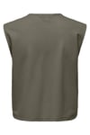 Onlsakura Regular Fit Yuvarlak Yaka Bağlama Detaylı Kadın Yelek 15366877 Olive