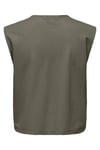 Onlsakura Regular Fit Yuvarlak Yaka Bağlama Detaylı Kadın Yelek 15366877 Olive