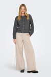Onlsakura Relaxed Fit Normal Bel Bol Paça Kadın Pantolon 15366882 TAŞ