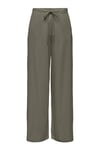 Onlsakura Relaxed Fit Normal Bel Bol Paça Kadın Pantolon 15366882 KOYU HAKİ