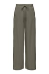 Onlsakura Relaxed Fit Normal Bel Bol Paça Kadın Pantolon 15366882 KOYU HAKİ