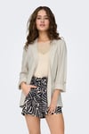 Onlsiesta Keten Karışımlı Loose Fit Blazer Kadın Ceket 15322274 AÇIK BEJ