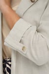 Onlsiesta Keten Karışımlı Loose Fit Blazer Kadın Ceket 15322274 AÇIK BEJ