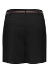 Onlsiesta Keten Karışımlı Regular Fit Kemer Detaylı Kadın Short 15367413 SİYAH