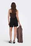 Onlsiesta Keten Karışımlı Regular Fit Kemer Detaylı Kadın Short 15367413 SİYAH