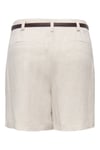 Onlsiesta Keten Karışımlı Regular Fit Kemer Detaylı Kadın Short 15367413 TAŞ