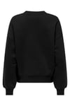 Onlsofia Baskılı Streç Pamuklu Regular Fit Bisiklet Yaka Kadın Sweat 15329876 SİYAH