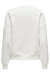 Onlsofia Baskılı Streç Pamuklu Regular Fit Bisiklet Yaka Kadın Sweat 15329876 KREM