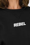 Onlsofia Baskılı Streç Pamuklu Regular Fit Bisiklet Yaka Kadın Sweat 15329876 SİYAH