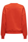 Onlsofia Baskılı Streç Pamuklu Regular Fit Bisiklet Yaka Kadın Sweat 15329876 ORANGE