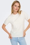 Onlsophia Regular Fit Bisiklet Yaka Kadın T Shirt 15368560 KREM