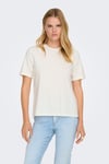 Onlsophia Regular Fit Bisiklet Yaka Kadın T Shirt 15368560 KREM