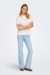 Onlsophia Regular Fit Bisiklet Yaka Kadın T Shirt 15368560 KREM
