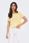 Onlsunny Regular Fit Bisiklet Yaka Örme Kadın Kazak 15254282 SARI