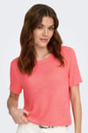 Onlsunny Regular Fit Bisiklet Yaka Örme Kadın Kazak 15254282 MERCAN