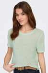 Onlsunny Regular Fit Bisiklet Yaka Örme Kadın Kazak 15254282 AÇIK YEŞİL
