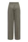 Onlsvea Keten Karışımlı Regular Fit Orta Bel Kadın Pantolon 15364120 Olive