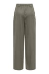 Onlsvea Keten Karışımlı Regular Fit Orta Bel Kadın Pantolon 15364120 Olive