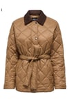 Onltahia Regular Fit Kapitoneli Klasik Yaka Kadın Mont 15373692 KAHVE