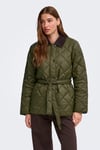 Onltahia Regular Fit Kapitoneli Klasik Yaka Kadın Mont 15373692 Olive