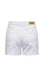 Onlvega % 100 Pamuk Regular Fit Yüksek Bel Mini Kot Kadın Short 15230571 BEYAZ