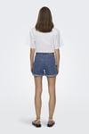 Onlvega % 100 Pamuk Regular Fit Yüksek Bel Mini Kot Kadın Short 15230571 MAVİ