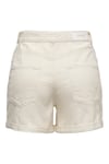 Onlvega % 100 Pamuk Regular Fit Yüksek Bel Mini Kot Kadın Short 15230571 EKRU