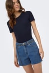Onlvega Regular Fit Normal Bel Kot Kadın Short 15375433 MAVİ