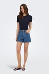 Onlvega Regular Fit Normal Bel Kot Kadın Short 15375433 MAVİ