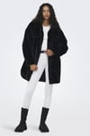 Onlvida Regular Fit Yumuşak Dokulu Düğmeli Kadın Mont 15260048 SİYAH